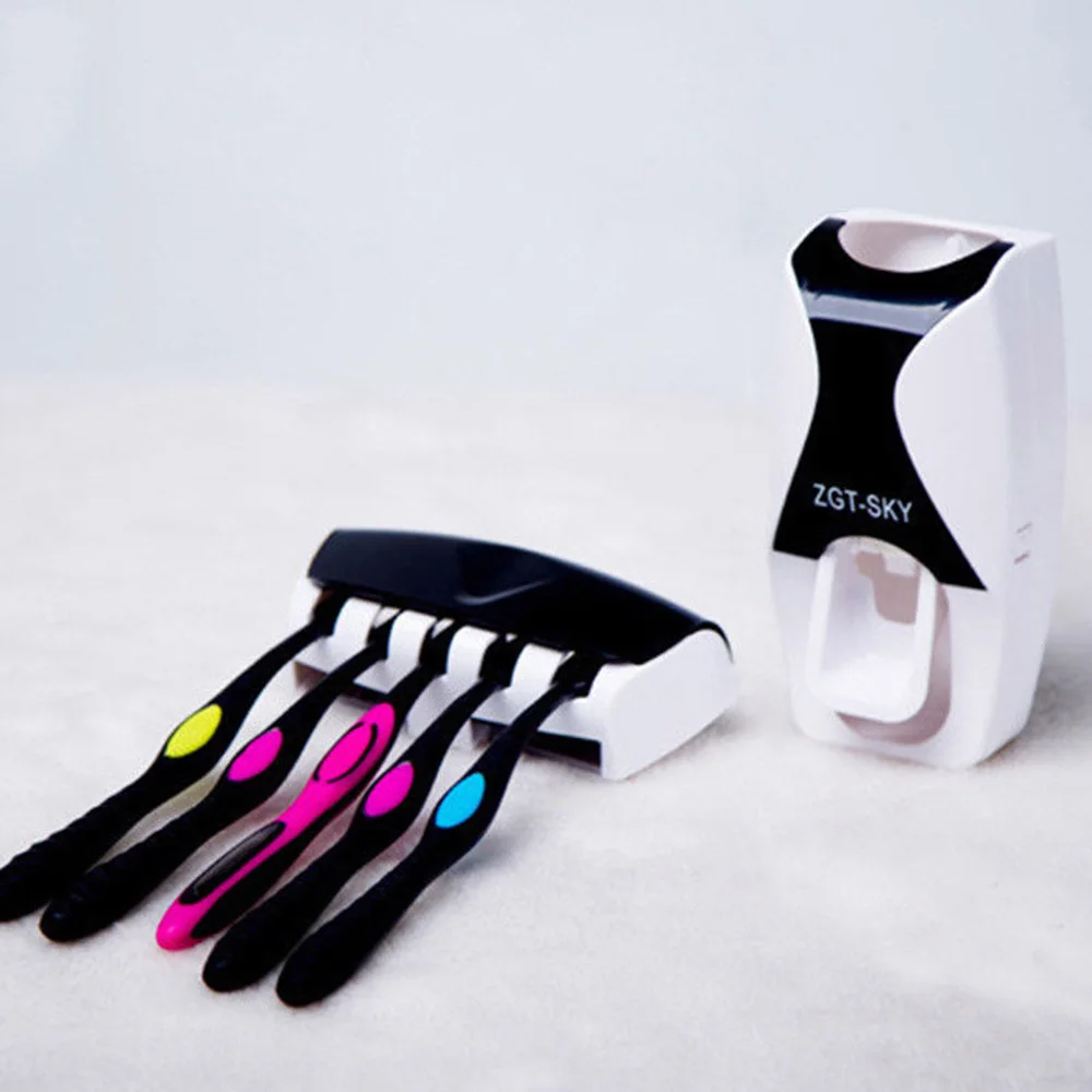 

Автоматический Дозатор зубной пасты настенное крепление пыленепроницаемый настенная подставка для зубных щеток крепление стеллаж для хра...