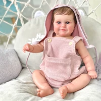 50cm full body silicone reborn baby doll maddie toddler girl high quality hand made 3d painting with rooted hair gift for child