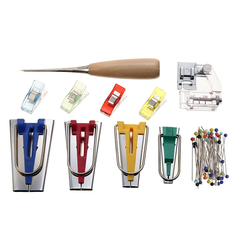 

Splicing Cloth Fabric Bias Tape Maker Kit Quilting Binder Fabric DIY Patchwork Special Edging Device 6/12/18/25mm Sewing Tools