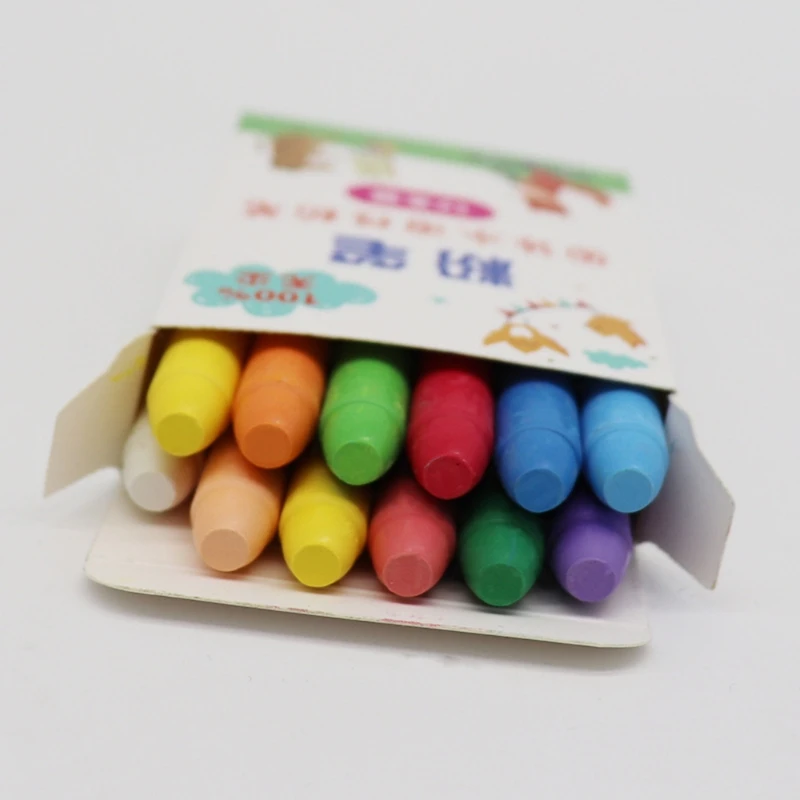 

4/6/12 Colors Non Toxic Water Soluble Chalk Drawing Painting Soild Chalks for Teacher Children Kids Stationery