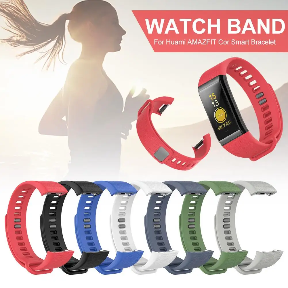 Ремешок силиконовый для смарт часов Huami AMAZFIT Cor сменный мягкий гибкий Легкий