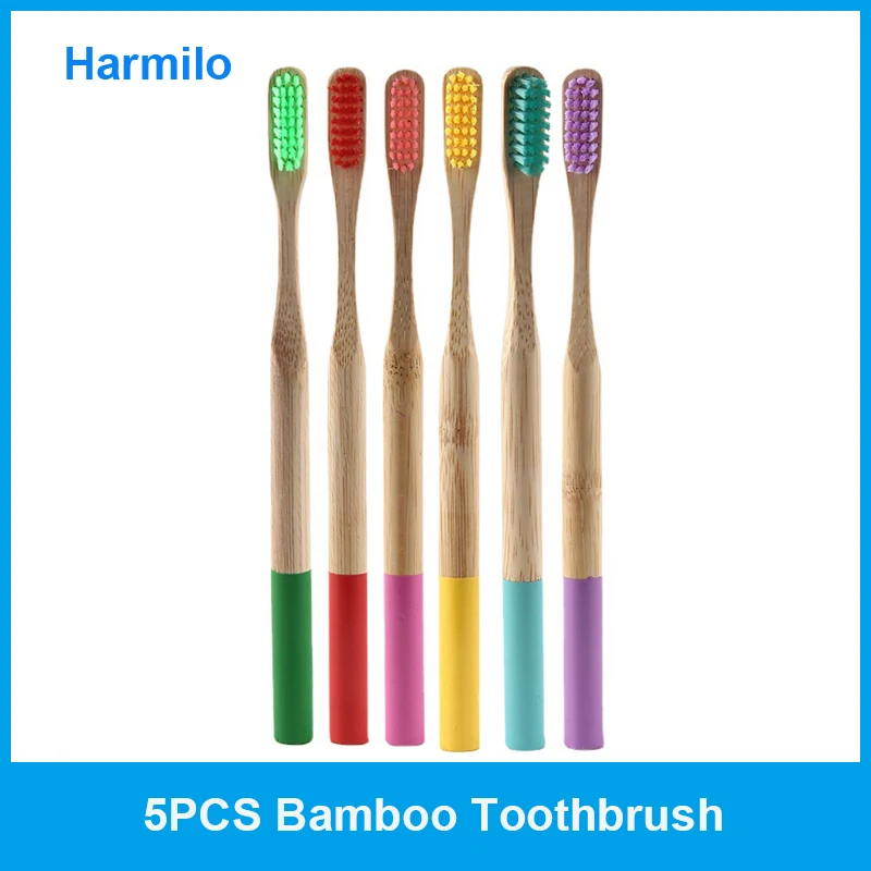 

Adult Bamboo Toothbrushes Soft Bristles Eco Friendly Cepillo Dientes Bambu Oral Care Toothbrush Clareador De Dente Family Set