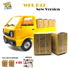 Машинка для альпинизма WPL D12 Suzuki Carry 110 Dirft, щеточный двигатель 260, желтый, подарок для детей, радиоуправляемые игрушки, 1:10