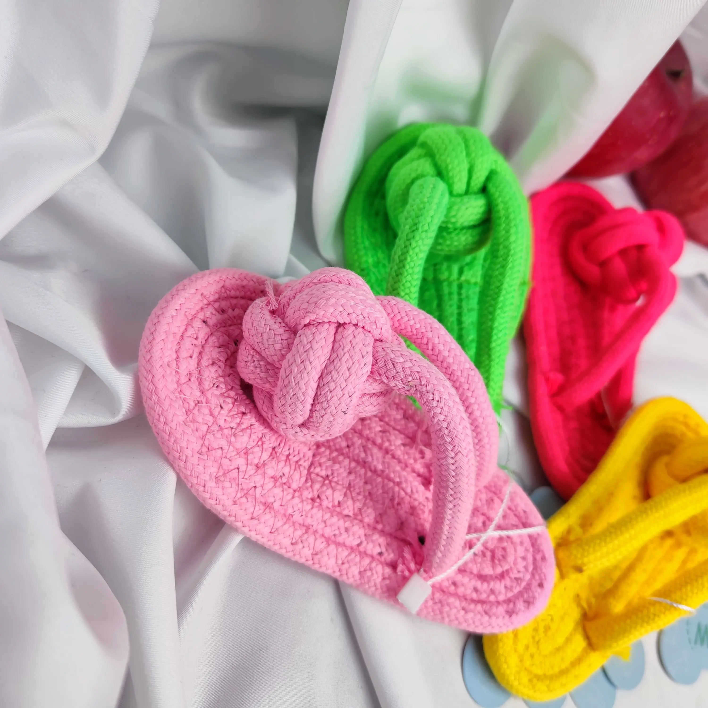 Хлопковая веревка щенок фиджет игрушечные тапочки карамельных цветов обувь