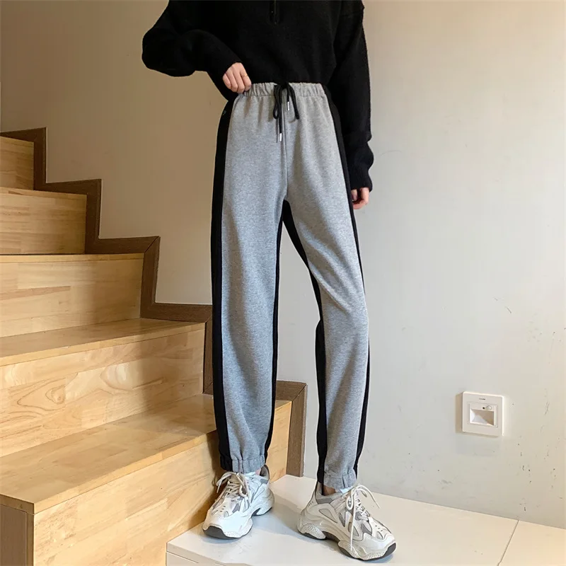 

CGC весенне-осенние женские брюки Harajuku полосатые спортивные брюки женские дышащие брюки оверсайз корейские модные женские спортивные брюки