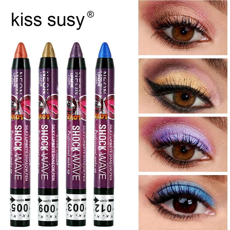 

1pc Eye Shadow Stick Lip Pencil 2 in 1 Not Easy To Smudge Pearlescent Pen Eye Shadow Pen Lying Silkworm Pen Makeup cosmetics