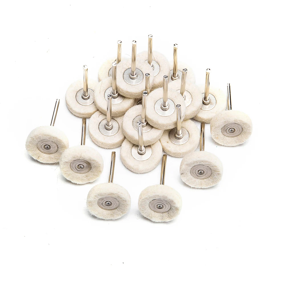 

10 Pieces Rotary Brush Sanding Polishing Buffing Grinding Wheel Brush for Dremel Rotary Tool 25mm Round Wool Felt Accessories
