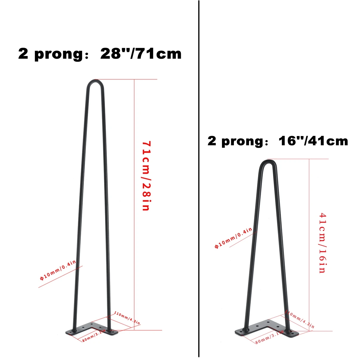

Industrial Steel Table Legs Black Metal Iron Table Desk Leg Table and Sofa Furniture Handcrafts With Non-slip Mat Hairpin Legs