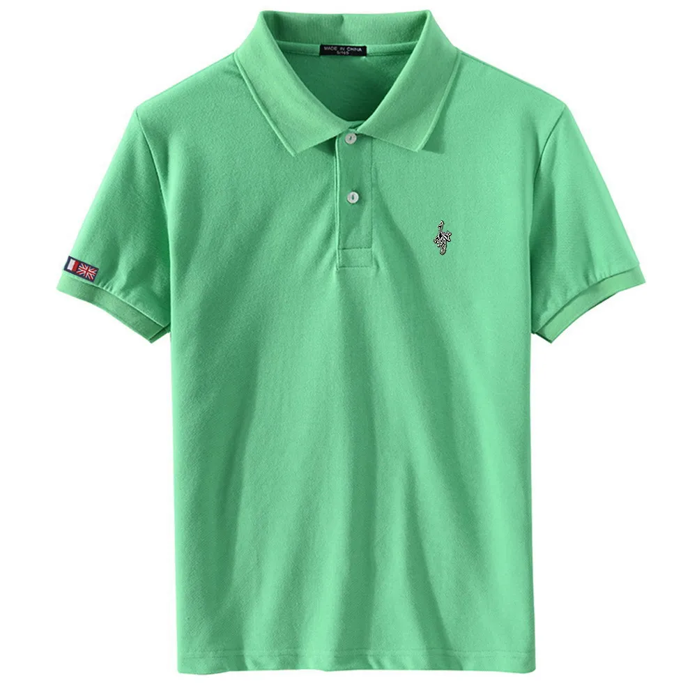 

100% Cotton Men's Polo Shirt Short Sleeves Lapels Slim High Quality Polo T-shirt Men Summer Top Plus Size XS-5XL PL811