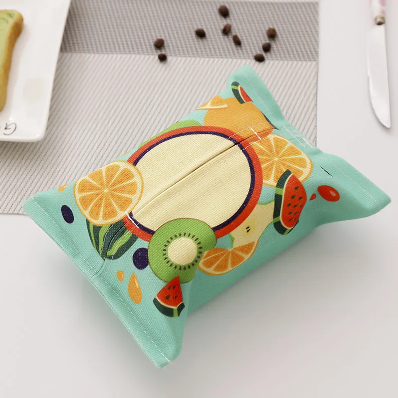 Тканевый чехол для салфеток наполнитель с фруктовым принтом бумажная коробка