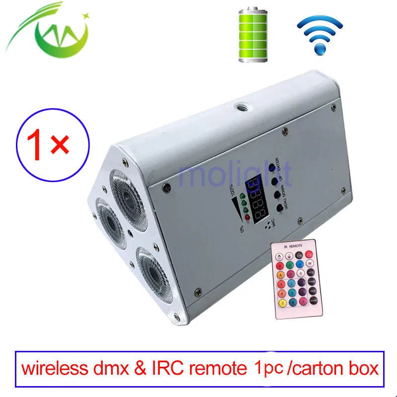 Беспроводной dmx Up светильник s 3*18w DMX512 управление Питание от батареи светодиодный