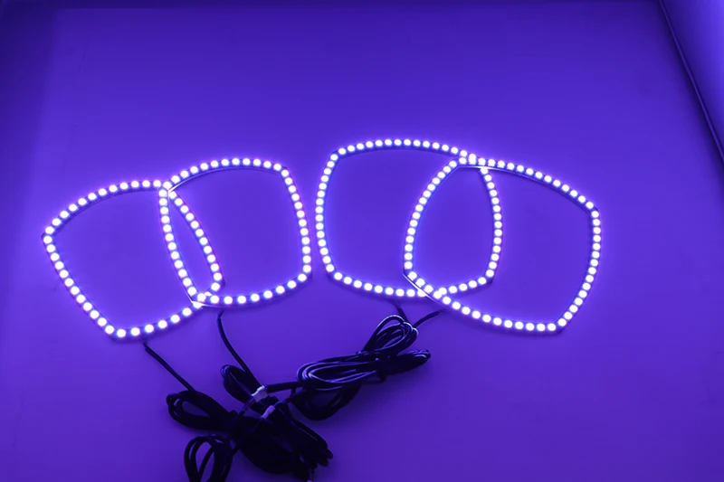 Ультра яркий 5050 SMD многоцветный RGB светодиодный набор ангельских глаз с пультом дистанционного управления для Dodge charger 2011 2012 2013 Автомобильный Стайлинг