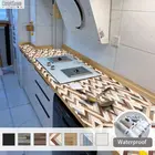 Скандинавская деревянная наклейка для кухонной панели, виниловая водонепроницаемая наклейка для отслаивания, высококачественная самоклеящаяся шкаф для стола и двери стула, износостойкая пленка, креативное украшение