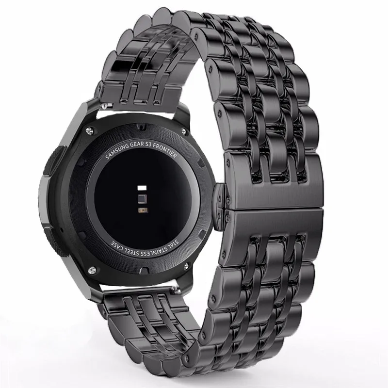 Браслет из нержавеющей стали для Samsung Galaxy Watch 42 мм 46 Active 2 44 40 браслет Gear S3 S2 Classic 22 20
