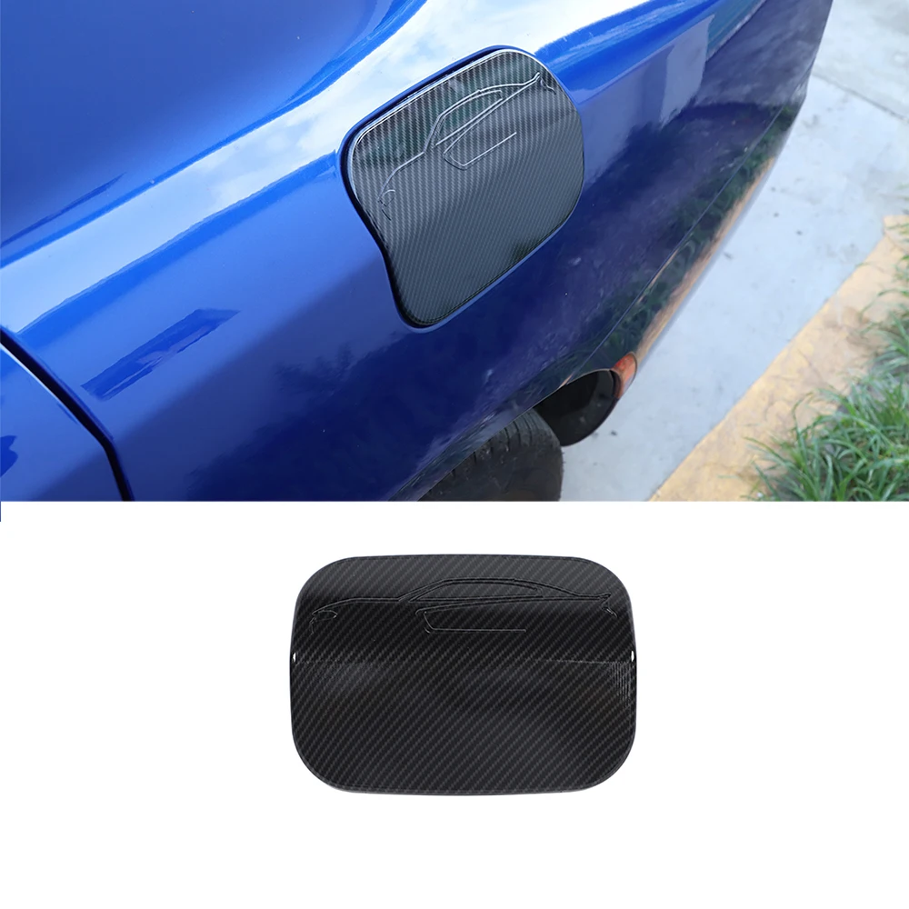 Car Door Fuel Tank Gas Cap Decoration Cover for Dodge Charger 2011-2020 2021 2022 Exterior Accessories ABS Carbon Fiber Styling