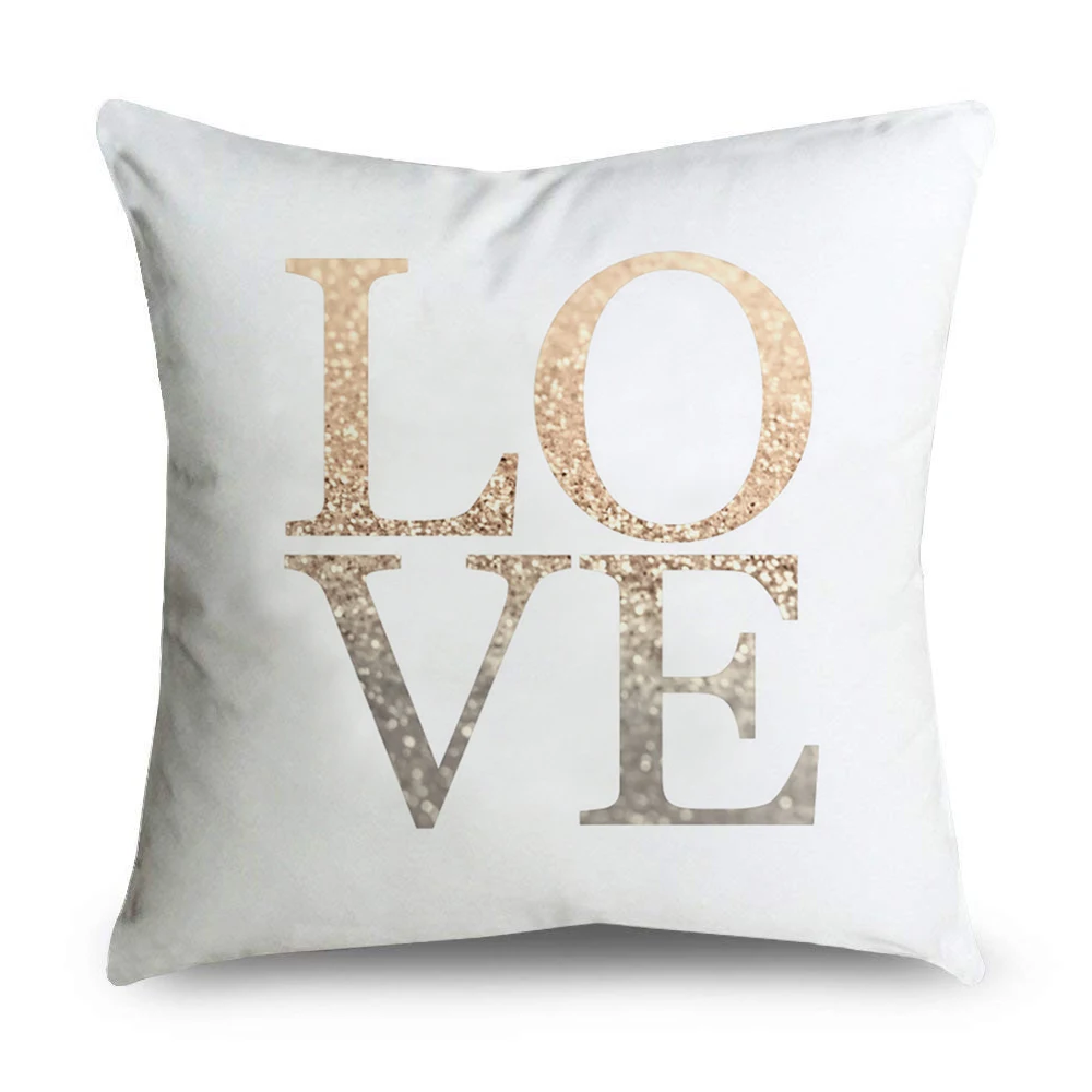 Декоративная подушка с изображением Золотой Карты любви ананаса мягкая