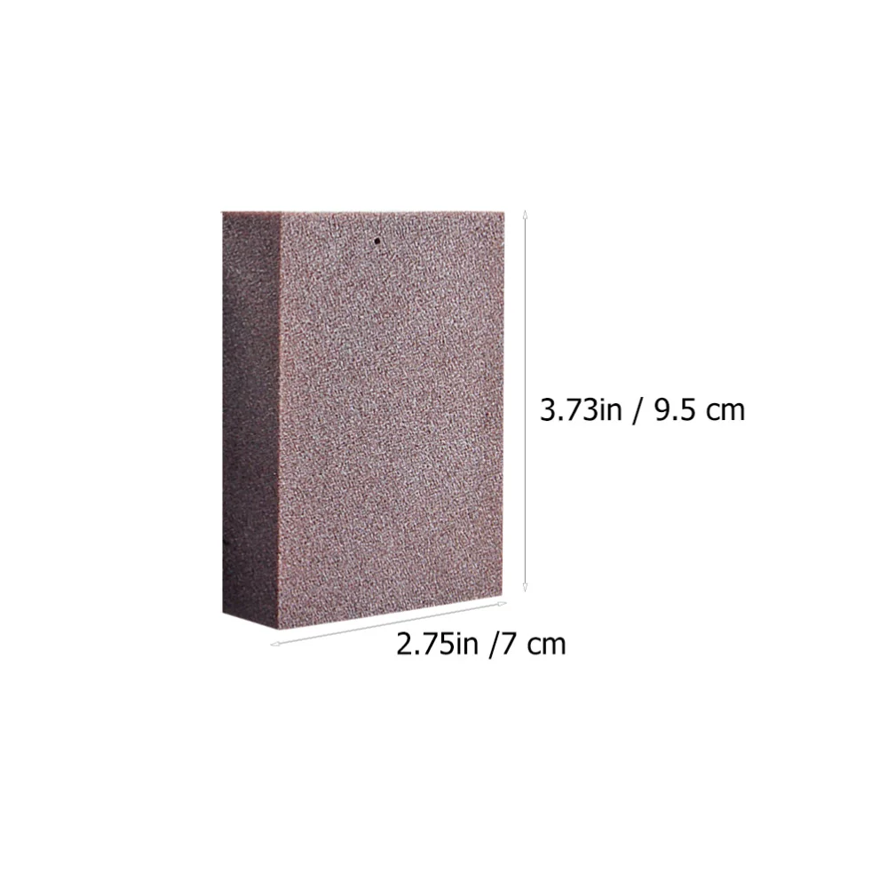

10Pcs Extra Thick Emery Sponges Washing Pot Brushes Pot Cleaning Tools (Brown)