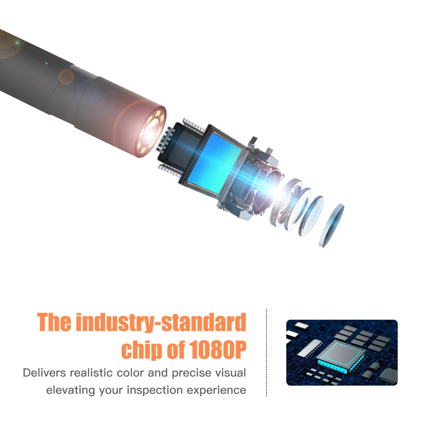 

Industrial Endoscope Camera 8 mm 1080P 4.3 Inch LCD Screen Inspection Camera with Monitor IP67 Snake Camera 8 LED Borescope