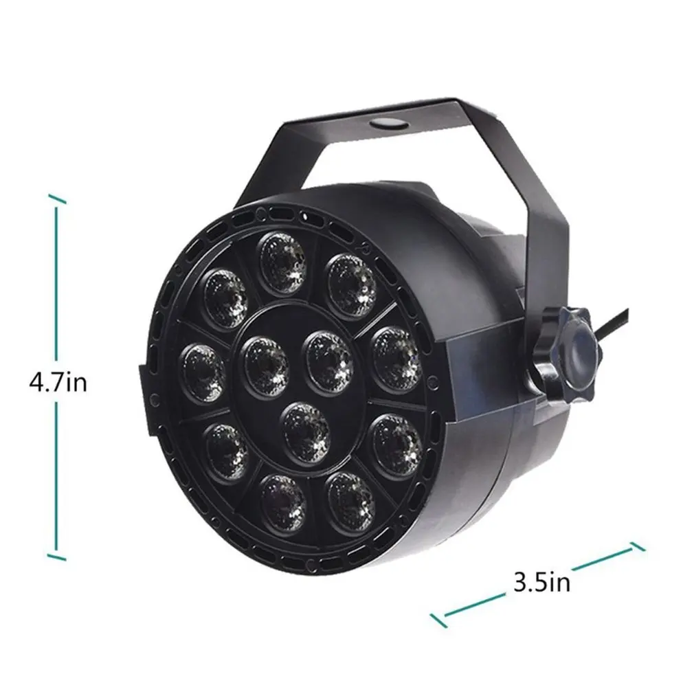

Par Light 12 LED RGB 18W Stage Lighting Club Disco Party Ballroom KTV Bar Wedding DJ Projector Spotlight