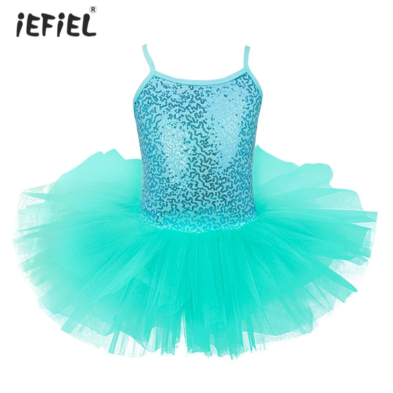 Балетная юбка с блестками для девочек Детский костюм балерины танцевальный