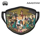 Маска Спортивная, ветрозащитная, теплая, с надписью Total Drama