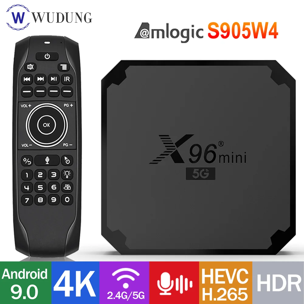 

X96 Mini 5G Android 9.0 Smart TV BOX 2.4G&5G Wifi 4K HD Amlogic S905W4 Quad Core Youtube 2G 16G Set Top Box PK X96 MAX Plus