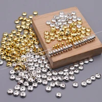 4x2mm 6x3mm 100pcs hematite stone beads plated gold color flat round loose spacer beads for jewelry making fit diy bracelet