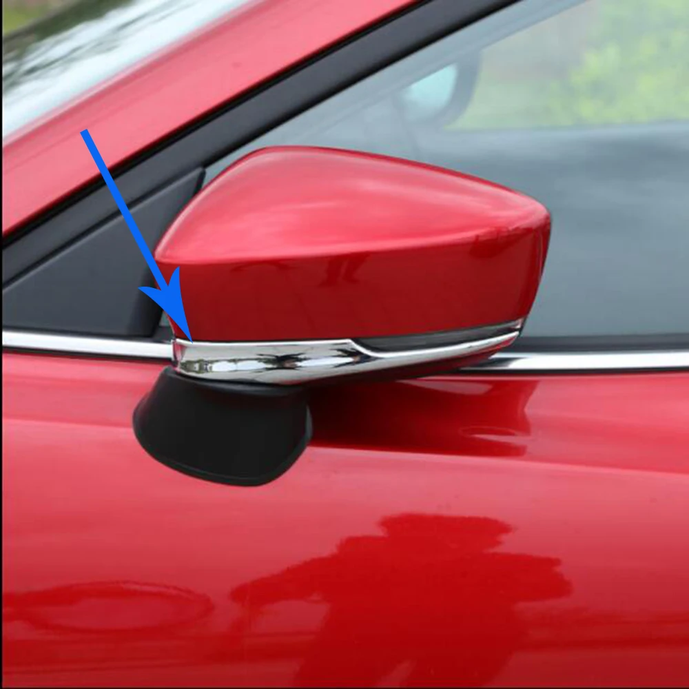 Cubierta de espejo retrovisor lateral cromado ABS, Mazda 3 accesorios para coche, 2017, 2 unids/set por juego