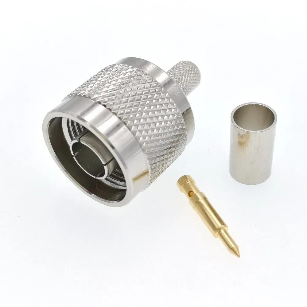 10 шт. N обжимной штекер для Belden 9258 LMR240 RG 8X RG8X RF Coax кабельный разъем|plug connector|plug maleplug m
