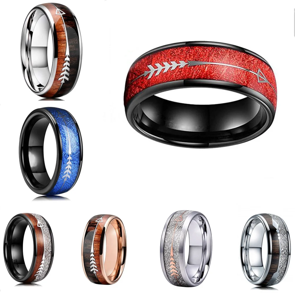 

2021 New Men's Titanium Steel Fishbone Arrow Ring Fashion Jewelry Gothic Mens Rings