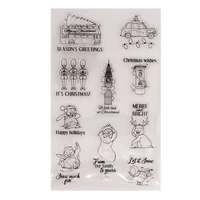 merry christmas clear stamps for diy scrapbooking card rubber stamps making photo album crafts template decor new stamps