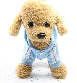 Light Blue Зимняя Теплая Одежда для питомцев, костюмы с героями мультфильмов, спортивная куртка, одежда с капюшоном для маленьких собак, чихуахуа, йоркширского терьера GGC41 - Цвет: Light Blue