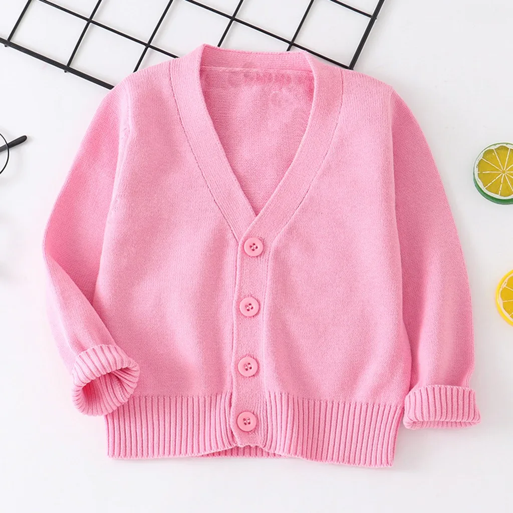 Детский свитер мягкая Осенняя повседневная одежда для детей Однотонный вязаный