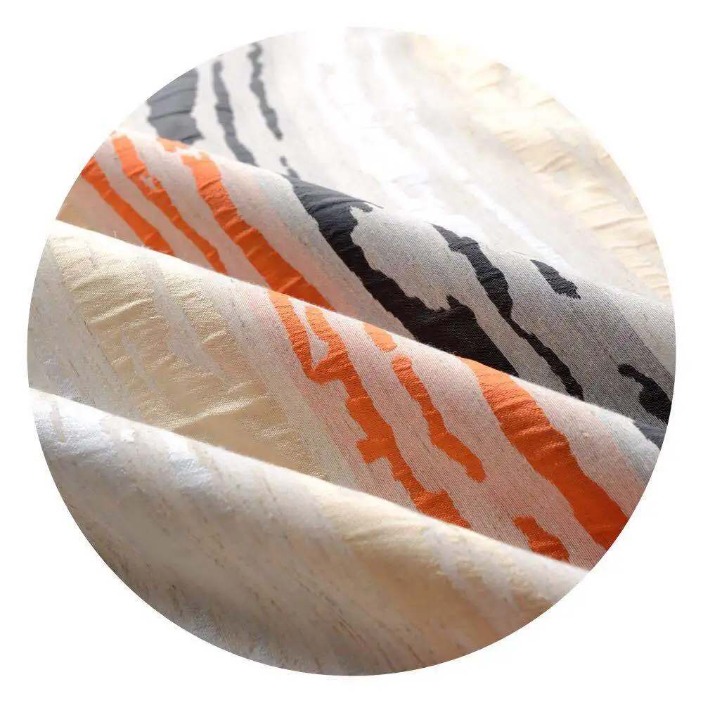 

Cotton Linen Jacquard Ceiling Installation Curtain Fabric Decorative New Chinese Cushion Tablecloth/curtains for Living Room