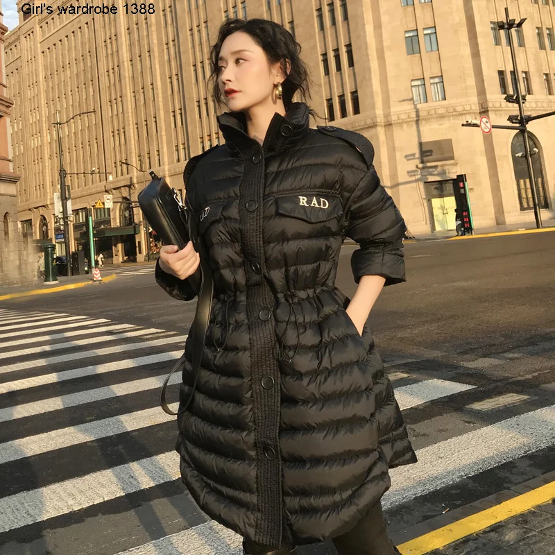 Goedkoop Winter 2020 Hoogwaardige Licht Licht Stijl, Slanke Taille En Witte Eendendons Medium Lange Donsjack Voor Vrouwen