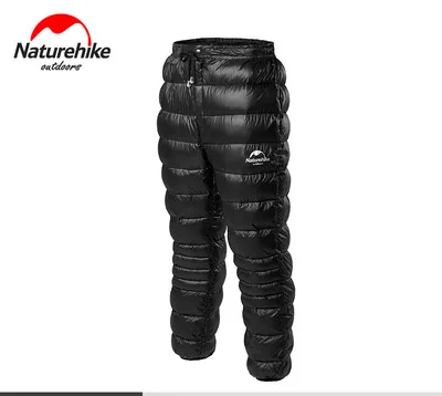 down content 90g Naturehike брендовые качественные уличные белые гусиные пуховые брюки водонепроницаемые мужские женские зимние походные теплые толстые зимние Пуховые брюки - Цвет: down content 90g
