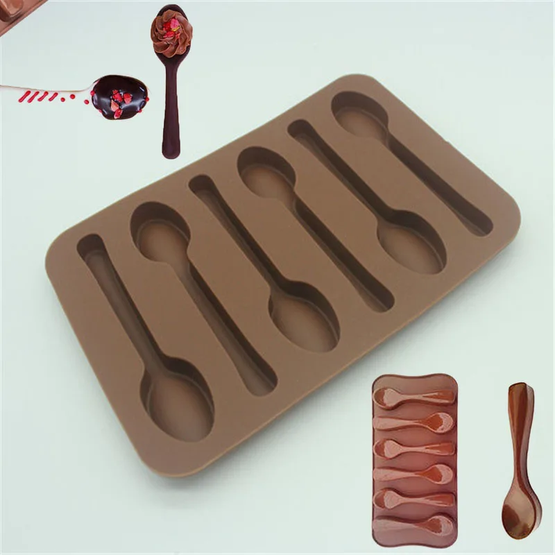 1 шт. силиконовая форма ложки для выпечки пирожных с шоколадной начинкой сахарные