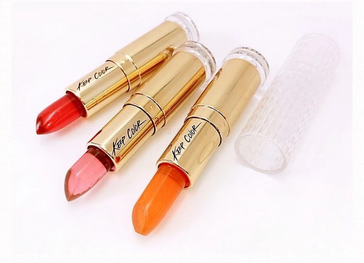 50 шт./лот увлажняющая Водонепроницаемая Желейная губная помада стойкий