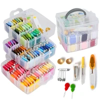 embroidery floss set 150 colors cross stitch friendship bracelets thread with floss bins and 37 pcs cross stitch tool