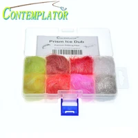 8colors ice dub all around use fly tying syntheic dubbing shimmer sparkle material for drynymph patterns entice more strikes