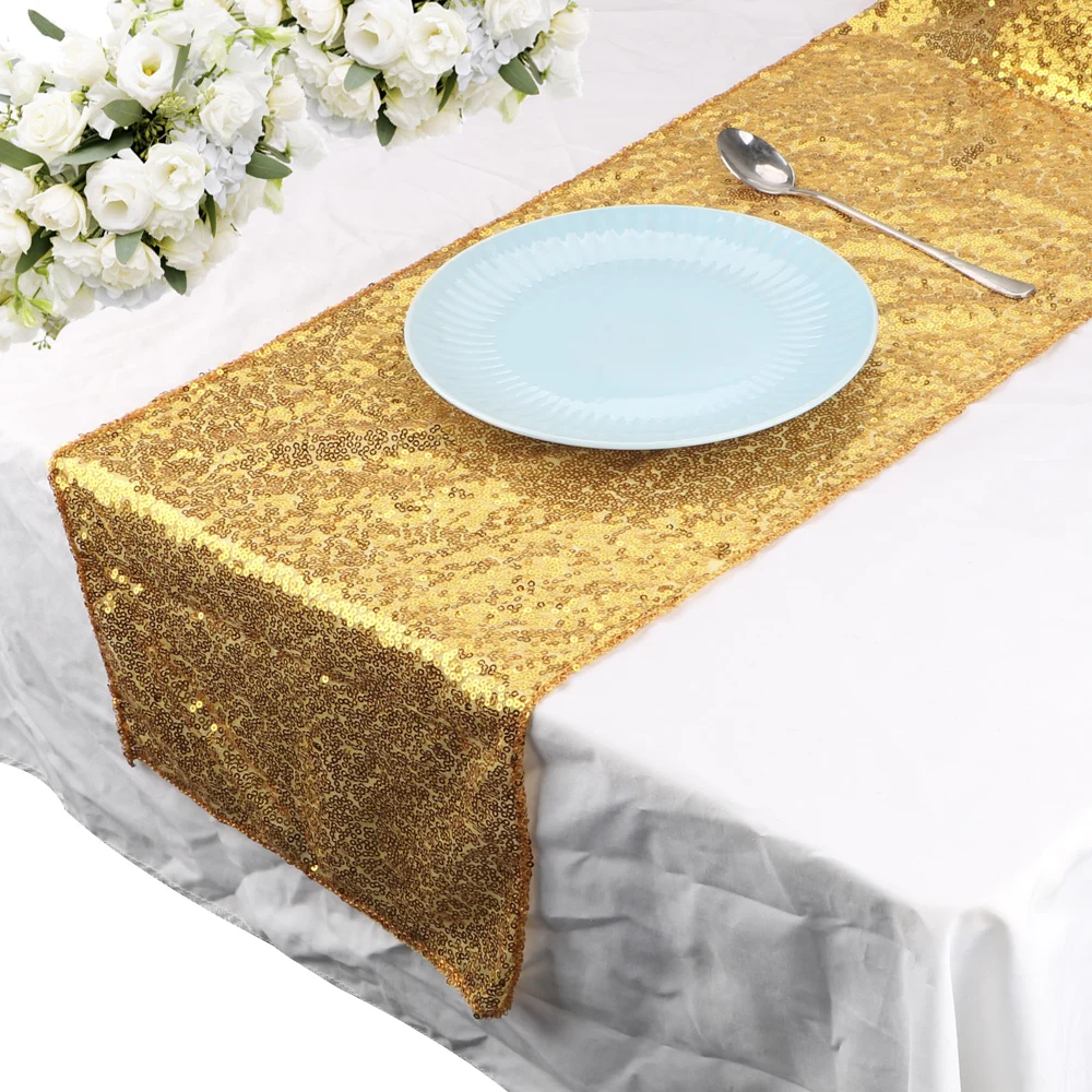 

Серебряная/Золотая настольная дорожка с блестками, Настольная дорожка, украшение для дома на вечерние ринку, свадьбу, украшение, 30 х18, 0 см/30 ...