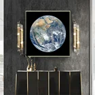 Квадратная картина с изображением земли, настенное украшение для комнаты мальчика, Вселенная, луна, планета, плакат, декор для гостиной, спальни