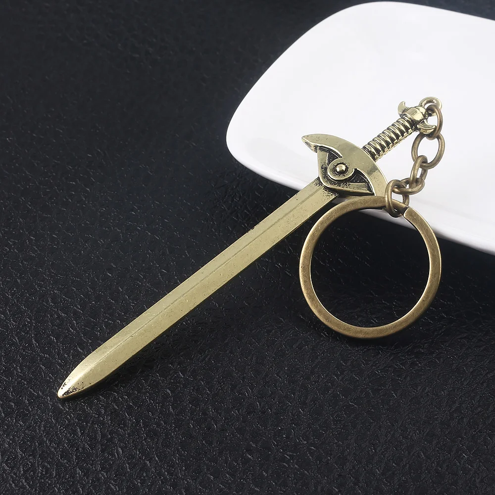 Классическая игра Neverwinter Nights металлический брелок Золотой цинковый сплав меч