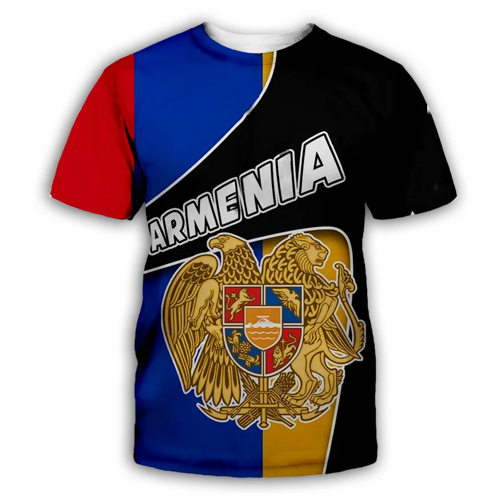 

Armenia Lion Eagle Skull Country Map Flag 3D Fashion All Over Printed Round Neck T-Shirt Men Women Harajuku Casual Tee