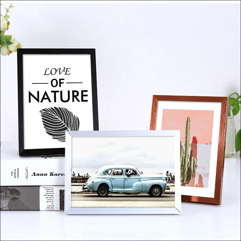 

Aluminum alloy picture frame hanging on Wall Personal photos can be customized picture framed birthday gift decoration wall fra