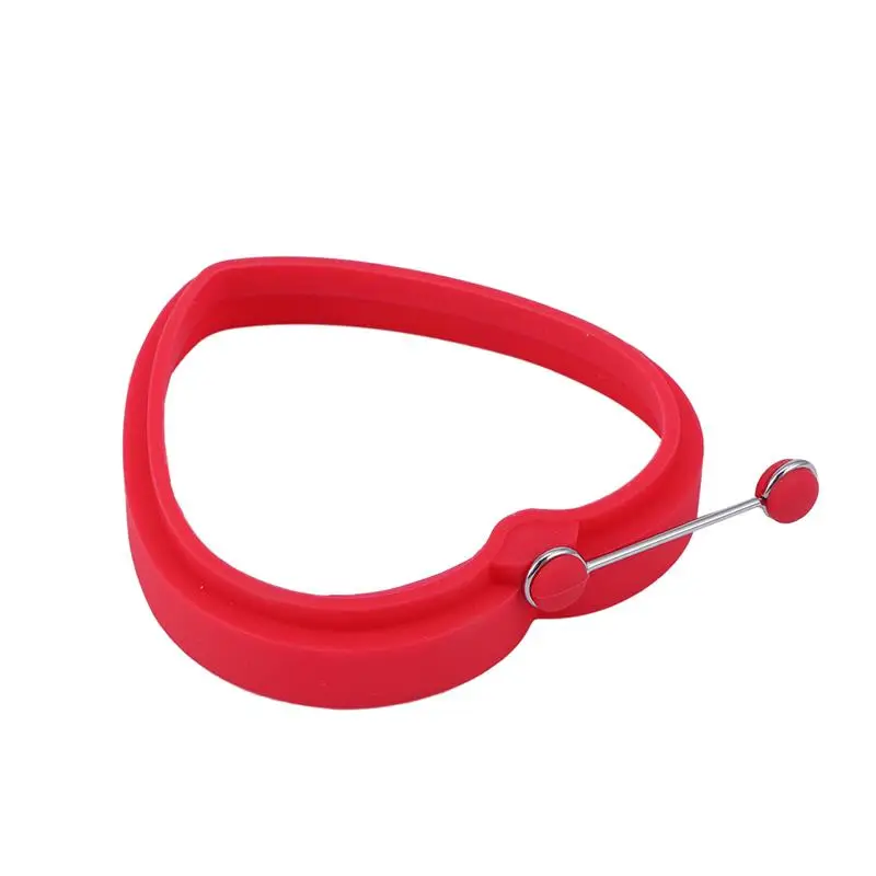 Силиконовая форма для жареных яиц в форме сердца с ручками, не прилипающая к сковороде, для готовки омлетов и блинчиков - кухонный инструмент.