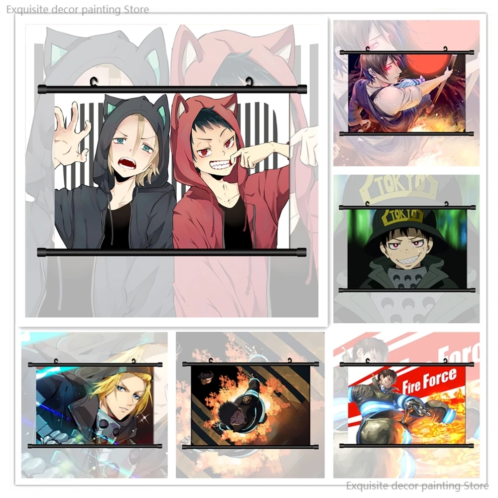 

Canvas Painting Wall Art Prints Posters Decor Enen No Shouboutai Shinra Shinmon Boyle Anime Pictures for Bedroom Home Decoration