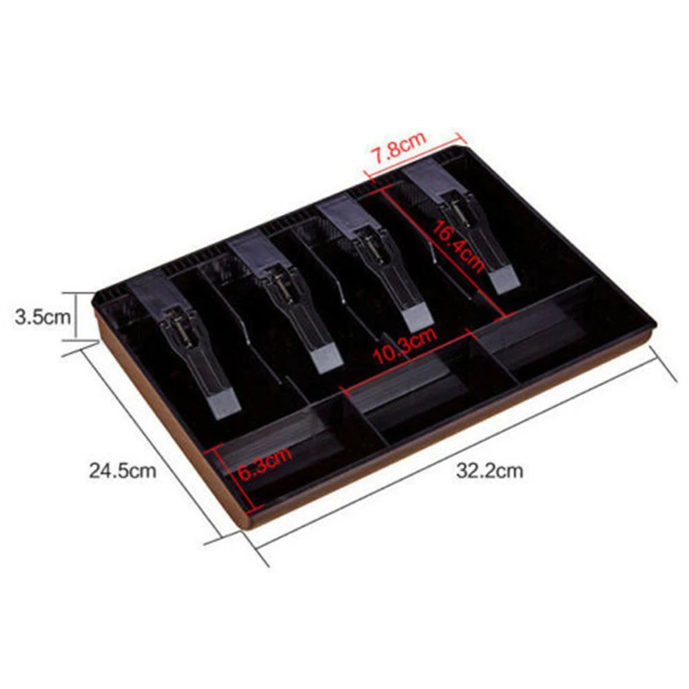 

1Pcs Black ABS Cash Register Storage Box 32.2*24.5*3.5cm Nice Fashion plastics 2019 new style