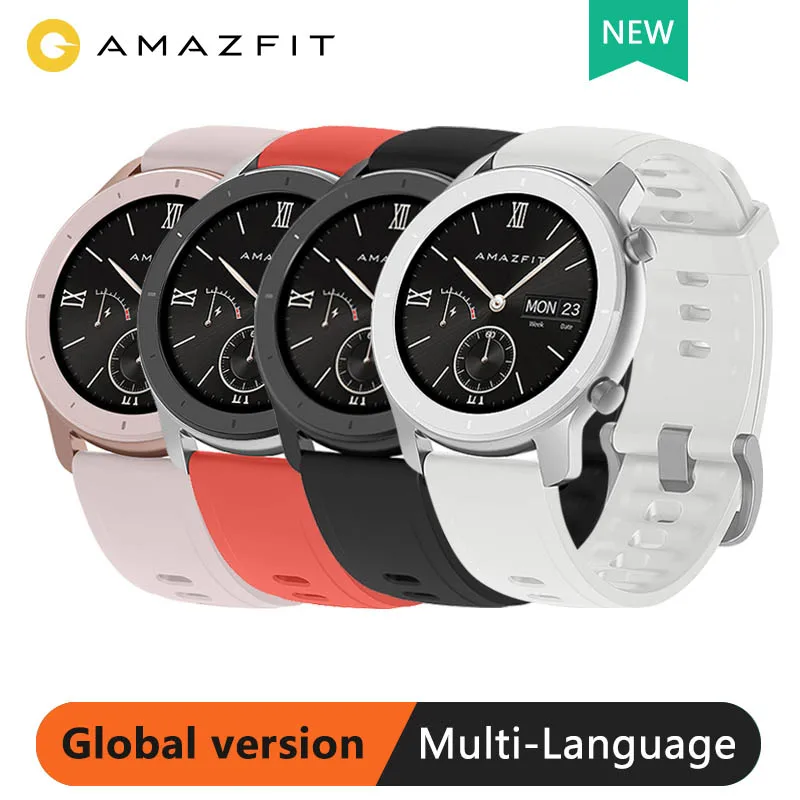 Глобальная версия Xiaomi Amazfit GTR Смарт-часы 42 мм 5 АТМ 24 дня батарея gps и ГЛОНАСС Xiaomi Смарт-часы для женщин Xiaomi часы для мужчин