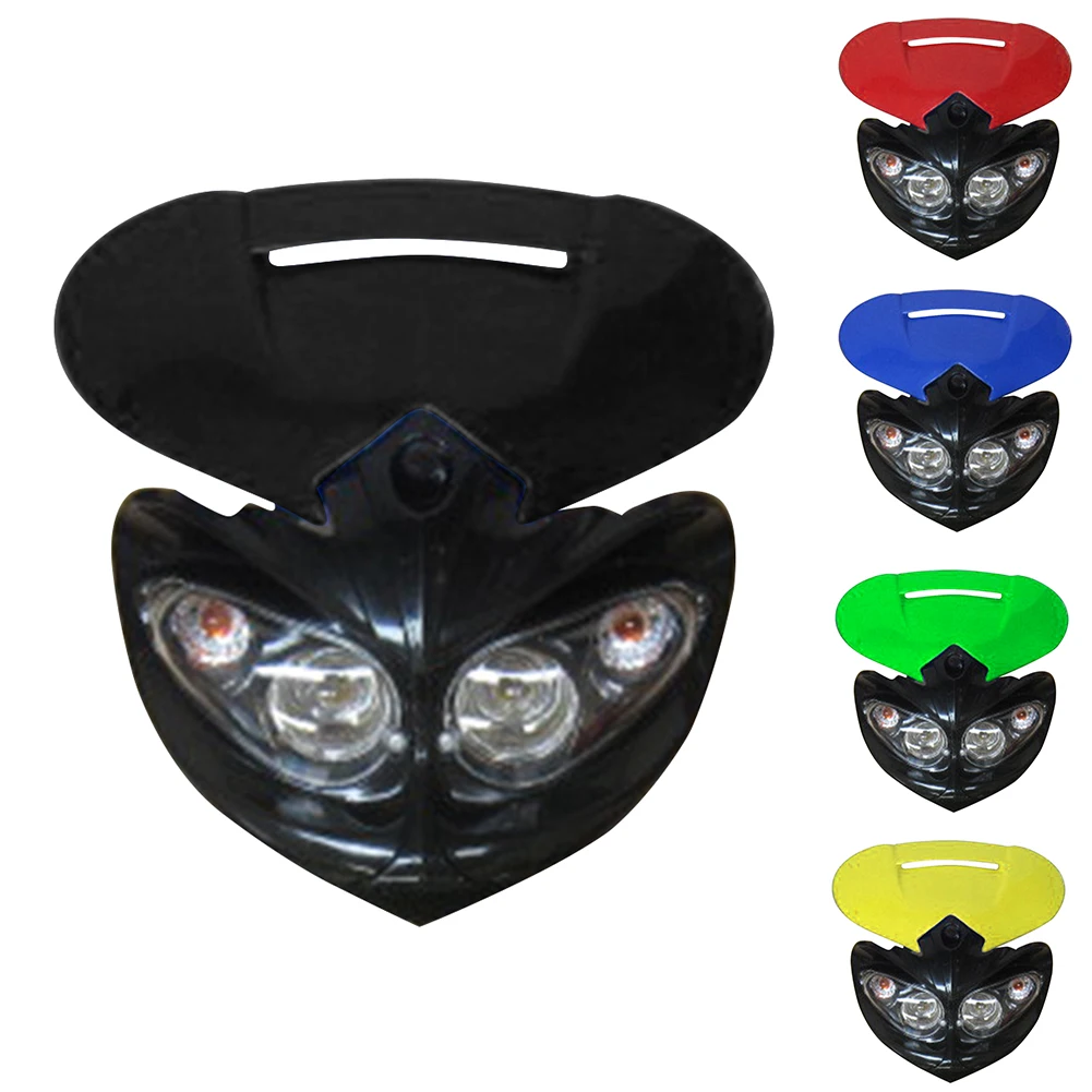 

High quality Grimace Motorcycle Headlight Dirt Bike Motocross Universal 4 Eyes Headlamp